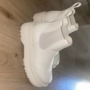 Forever 21 Platform white boots